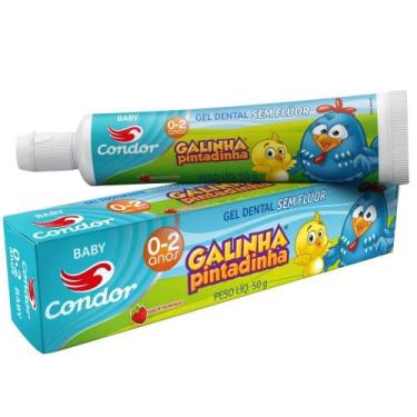 Imagem de Gel Dental Condor Galinha Pintadinha Sem Flúor para Bebês de 0 a 2 Ano