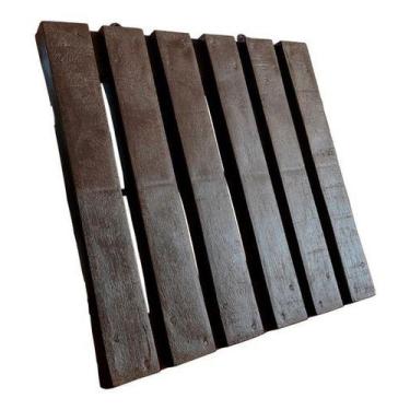 Imagem de Kit 6 Deck Modular Plástico Marrom Àreas Externas 30x30 Cada - Wlplast