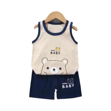 Imagem de Conjunto De Roupa Infantil De Verão Para Meninos E Meninas, Camisetas,