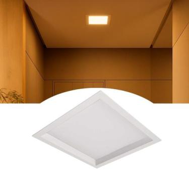 Imagem de Painel Plafon LED Recuado Embutir KAIS 40X40 36W Luz Quente Nordecor S