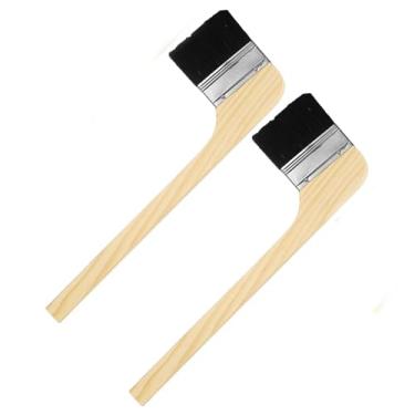 Imagem de Pincel de pintura dobrado, 2 peças, 7,6 cm de largura, reutilizável, variedade de pincéis, tintas de radiador para todas as pinturas a óleo de látex, móveis, paredes, tratamento marítimo, limpeza de