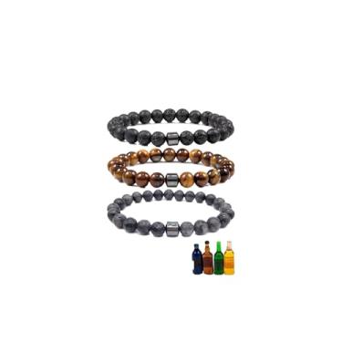Imagem de Pulseiras Glame antiálcool para mulheres e homens, pulseira antiálcool, alívio de sinal, contas GM eficazes na redução do desejo de beber, aliviar a ansiedade e estresse, joias presentes, Large, Pedra