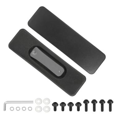 Imagem de PATIKIL 1 par de substituição de descanso de braço para cadeira de escritório, capa de couro para cadeira de escritório PU 10 cm orifício de montagem com parafusos para cadeiras de jogos, apoio de