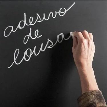 Imagem de Papel Lousa Adesiva Parede Preto Fosco 2m x 45cm