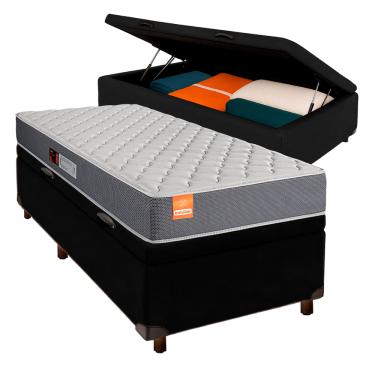 Imagem de Cama Box Bau Blindado Solteiro + Colchão D23 Pro Inducol
