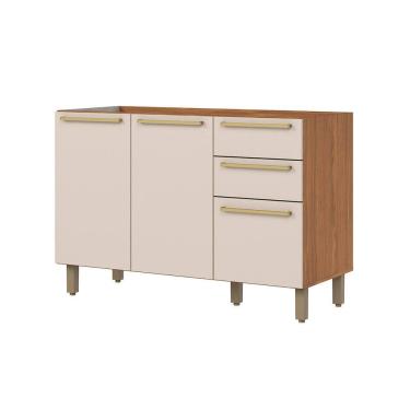 Imagem de Balcao Requinte C640 120 cm 3 Portas 2 Gavetas Henn