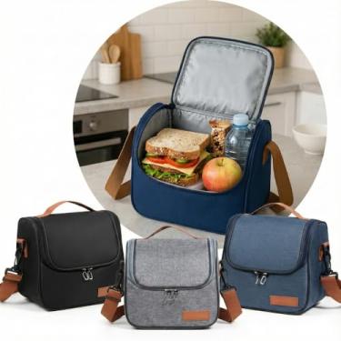 Imagem de Bolsa Térmica Lancheira para Marmita com Alça Premium – Ideal para Trabalho, Academia, Escola e Passeios.