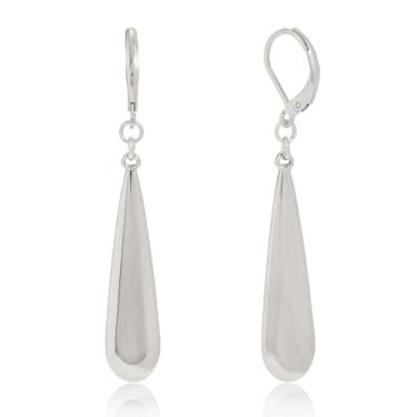 Imagem de Brincos de argola com pingente de lágrima longa para mulheres, aço inoxidável, moderno, moderno, pingente, pequenos argolas para abraços, brinco de cartilagem, joias minimalistas, joias de aniversário