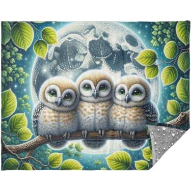 Imagem de Cobertores grandes de coruja floral Love Birds para sofá, presentes macios de viagem, mulheres, adultos, 178 cm x 139,7 cm, cobertores aconchegantes de vaca