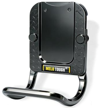 Imagem de MELOTOUGH Suporte de martelo para cinto, alça de martelo para cinto de ferramentas de até 5 cm, comporta machadinha ou martelo, feito de material de liga de alumínio (preto)