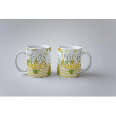 Imagem de Caneca Vovó Vovô de Milhões Porcelana Personalizada 325ml (Vovó)