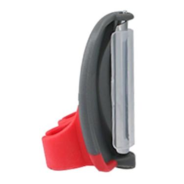 Imagem de Cabilock 1 peça Descascador de palma de dedo de aço inoxidável ferramenta de descascador de legumes para uso fácil e confortável para descascar batatas, cenouras, pepinos e muito mais, pode ser lavado