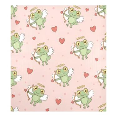 Imagem de Blueangle Green Frog Cupid capa magnética para lava-louças, decoração da capa frontal da máquina de lavar louça, adesivos de eletrodomésticos, adesivos de eletrodomésticos, 58 cm C x 66 cm adesivo