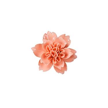 Imagem de Decoração para pendurar na parede em 3D com flores decorativas de cerâmica da Inswiner, Orange 2.8"