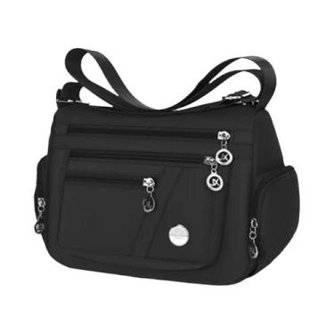 Imagem de Bolsa Transversal Feminina De Nylon Com Múltiplos Compartimentos, Alça