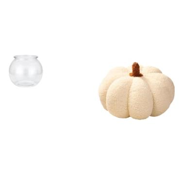 Imagem de Whtkoph Almofada Decorativa Transparente em Formato de Abóbora para Aquário, Vaso, Escritório, Casa, Mesa, Cama, Quarto, Decoração.
