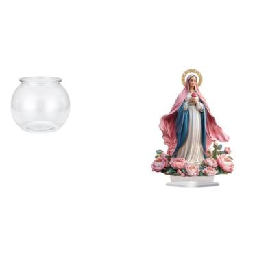 Imagem de Whtkoph Vaso Transparente em Acrílico, Estilo Aquário, Ornamento Decorativo Independente para Mesa, Quarto, Sala de Estar, Estante, Decoração de Festas E