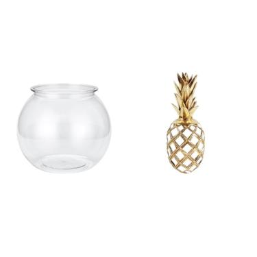 Imagem de Whtkoph Escultura de Aquário em Resina Transparente, Ornamento Decorativo Colorido, Vaso, Estatueta para Quarto, Sala de Estar, Escritório, Mesa, Decoração de