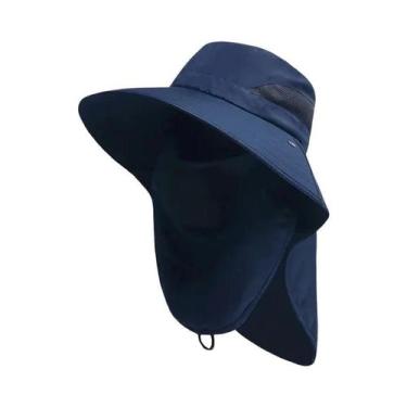 Imagem de Boné de Pesca Masculino com Proteção UV - Aba Larga para Esportes e Es