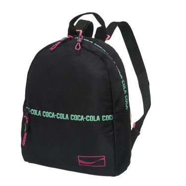Imagem de Mochila Feminina Bolsa Passeio Coca-Cola Highlight Preta-Feminino