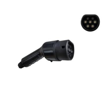Imagem de ev Adaptador de carregamento EV adaptador de plugue tipo 2 EVSE carregador fêmea IEC 62196 conversor 16A 32A para estação de carregamento de veículos elétricos (32A 22KW 3 fases)