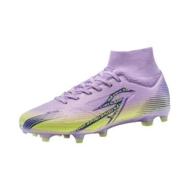 Imagem de Chuteiras De Futebol Unissex De Cano Alto Com Cravos TF FG 4 Cores - o