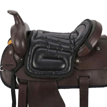 Imagem de Sadnyy 2 peças de almofada de sela de cavalo ocidental longa almofada de sela de assento de equitação com absorção de choque para equitação estável e proteção da coluna suprimentos duráveis para