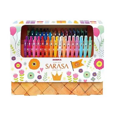 Imagem de Zebra JJ15-20TH47-47C Caneta esferográfica de gel Sarasa Clip 0,5 mm 20º aniversário conjunto de 47 cores