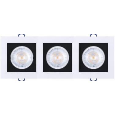 Imagem de Spot LED Black 3x5W 6500K Triplo Quadrado Black+Decker