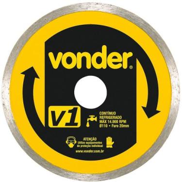 Imagem de Disco diamantado 110mm contínuo furo 20mm v1 - Vonder