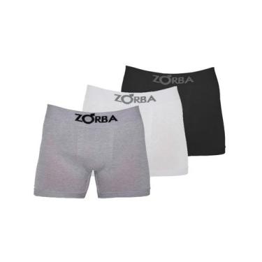 Imagem de Kit com 3 Cuecas Boxer Zorba 781 Colorido, Branco, M