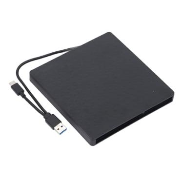 Imagem de LAISANIM Gabinete de unidade óptica externa USB C para unidades de CD DVD BD de 9,5 mm, conversor USB 3.0 para tipo C com cabo trançado, Plug Play para macOS, capa ODD portátil