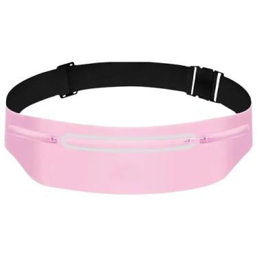 Imagem de Pochetes para mulheres, pochete à prova d'água para homens, cinto de corrida ajustável, bolsa de cinto de bolso expansível fina, bolsa de cinto, suporte de corrida para celular bolsa de cintura