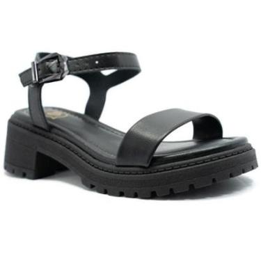 Imagem de Sandália Infantil Molekinha Salto Baixo Menina - Preto - 34-Feminino