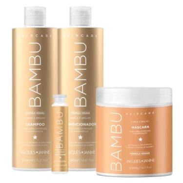 Imagem de Kit Jacques Janine Hair Care Bambu Shampoo 450ml Condicionador 400ml M