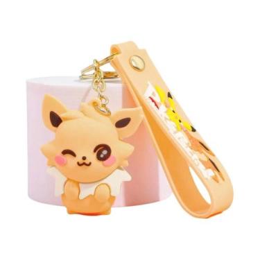 Imagem de Chaveiro De Pelúcia Eevee Evoluções: Flareon, Jolteon, Vaporeon - Chav