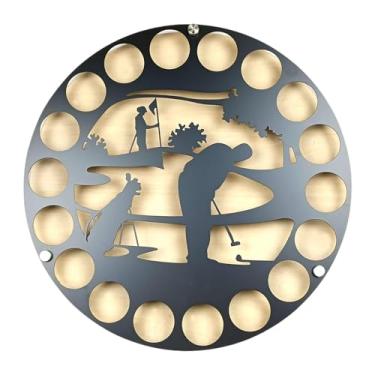 Imagem de MotiveTech Suporte circular para bolas de golfe, ideal para entusiastas do golfe. Perfeito para exibir suas bolas na parede, Style C