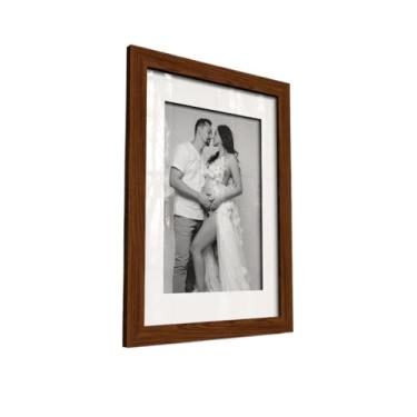 Imagem de Kit 6 Quadros Decorativos 15x21 cm com Paspatur – Moldura Fotográfica Elegante para Decoração(MOLDURA JATOBÁ PASPATUR BRANCO)