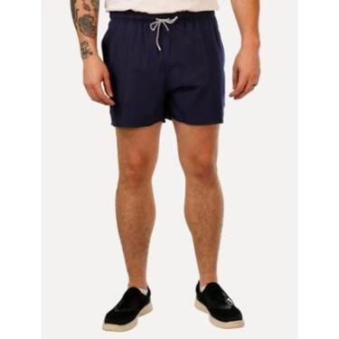 Imagem de Short Reserva Masculino D'Água Beachwear Liso Basico Lateral Azul Marinho-Masculino