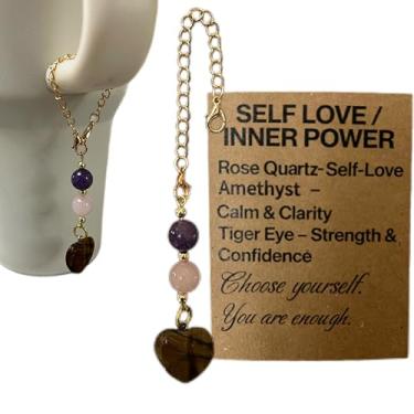 Imagem de Jvuessieye Pingente de garrafa de água de cristal Self Love para acessórios de copo Stanley 30 copos de 1,134 g 590-1,304 g, presentes de aniversário inspiradores para mulheres adequadas para a era