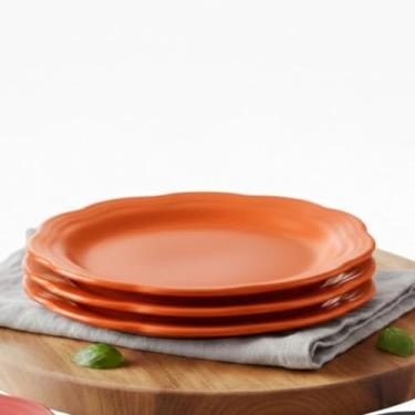 Imagem de PRATO FLOR RASO:2 Unidades Elegância e Versatilidade para Sua Mesa Posta (LARANJA)