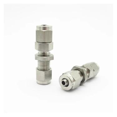 Imagem de Aço inoxidável 304, 4 mm, 5 mm, 6 mm, 8 mm, 10 mm, 12 mm, 14 mm, 16 mm, encaixe de tubulação, conector de união de anteparo para tubo PU PTFE (16 x 12 mm)