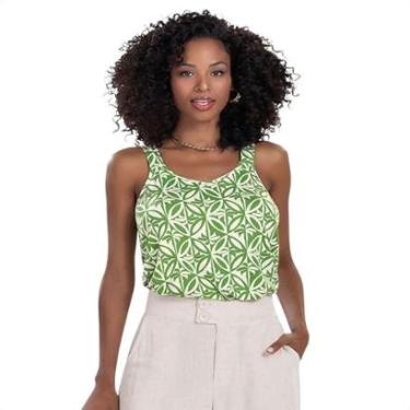 Imagem de Blusa Regata Nadador Feminina Estampada Alça Larga Rovitex-Feminino