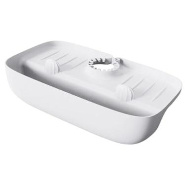 Imagem de DimyFew Tapete para de pia de cozinha, bandeja coletora de alça de, fácil de instalar, acessórios de banheiro, bandeja de armazenamento, Branco