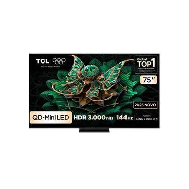 Imagem de Smart TV 75" TCL 75C7K 4K QD-Mini Led 144Hz com Sistema Operacional Google TV