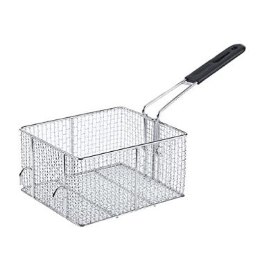 Imagem de Cesta de fritura de aço inoxidável para fritar servir alimentos com alça destacável