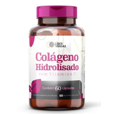 Imagem de Colágeno Hidrolisado com Vitamina C - 1000mg (1g) - 60 Cápsulas - Alta Absorção e Pureza - Auxilia na Firmeza da Pele, Fortalecimento de Cabelos e Unhas e Saúde das Articulações - Vegano