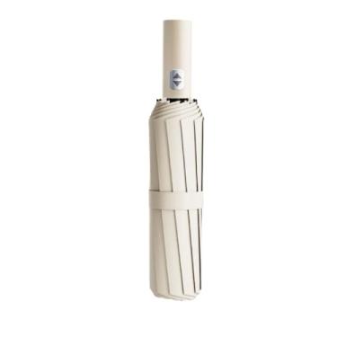 Imagem de Guarda Chuva Abre e Fecha Automático Reforço Nas Varetas Contra Vento Proteção Solar Blackout Guarda Chu(Bege Automatico)