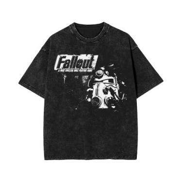 Imagem de Camiseta Oversized De Algodão Estampada Estilo Streetwear Hip Hop Para