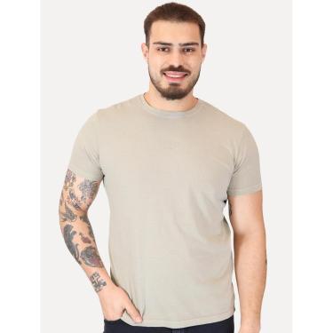 Imagem de Camiseta Guess Masculina Rubber Est.1981 Stoned Cáqui Claro-Masculino